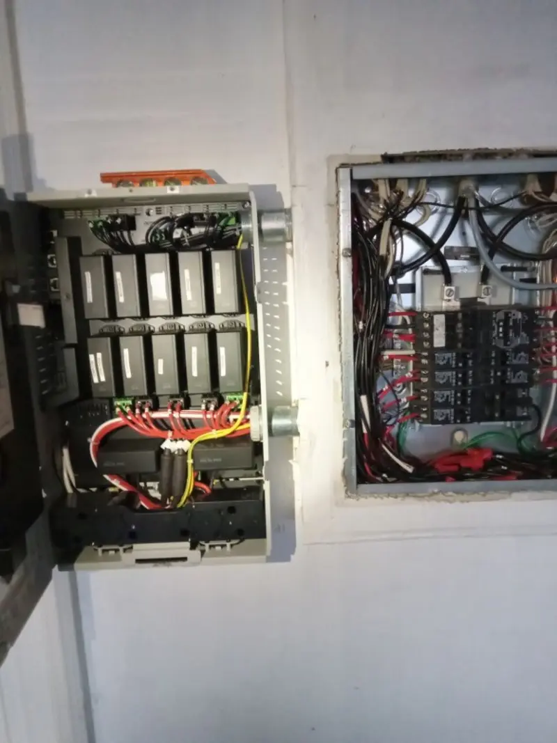 Electrical panel upgrade completed for Security Camera Wiring in Bret Harte